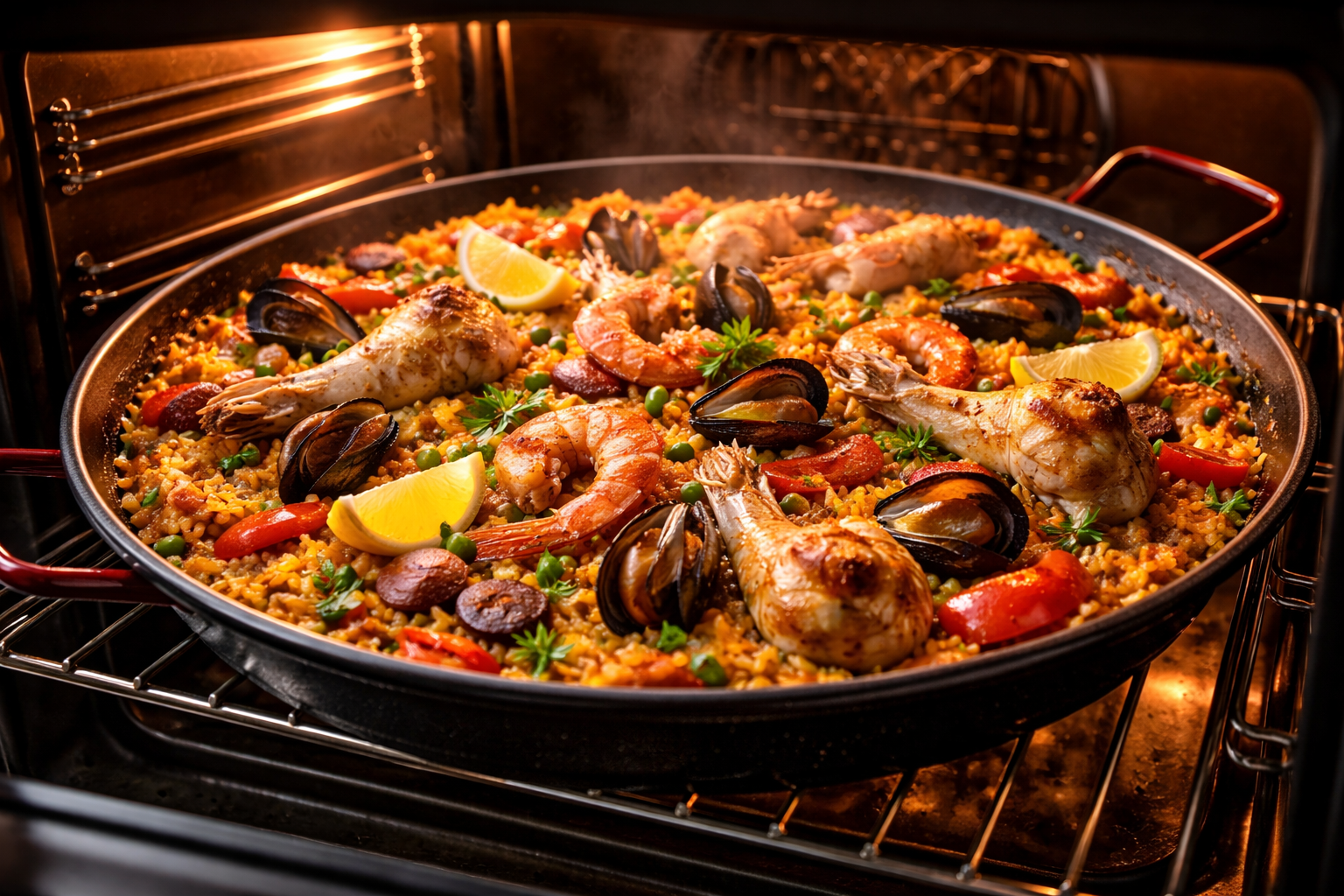 Découvrez le secret pour réchauffer une paella au four en 2026 : une chaleur douce à 150°C et un voile de bouillon pour un riz au moelleux absolu.