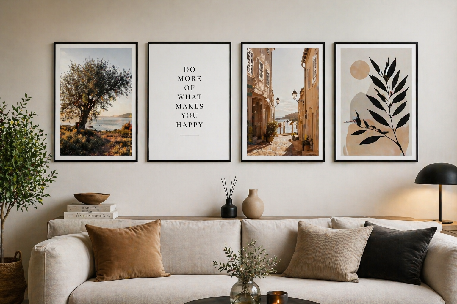 Découvrez comment disposer 4 cadres sur un mur avec élégance. Maîtrisez l'art du carré parfait ou de la ligne pour sublimer votre déco. Cliquez ici !