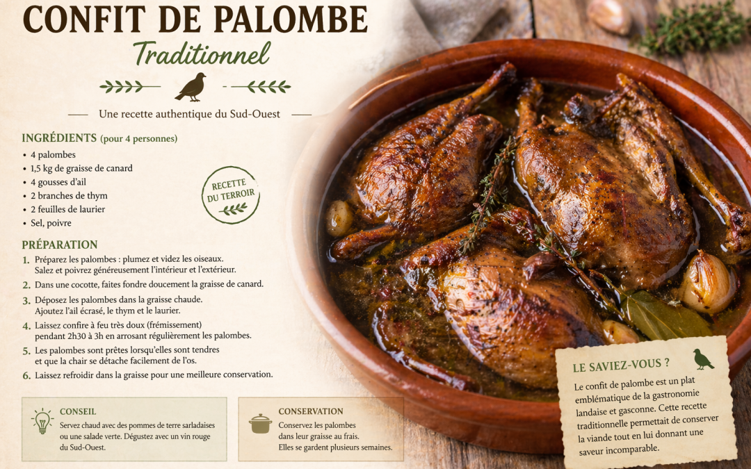 Comment faire le confit de palombe traditionnel en bocal