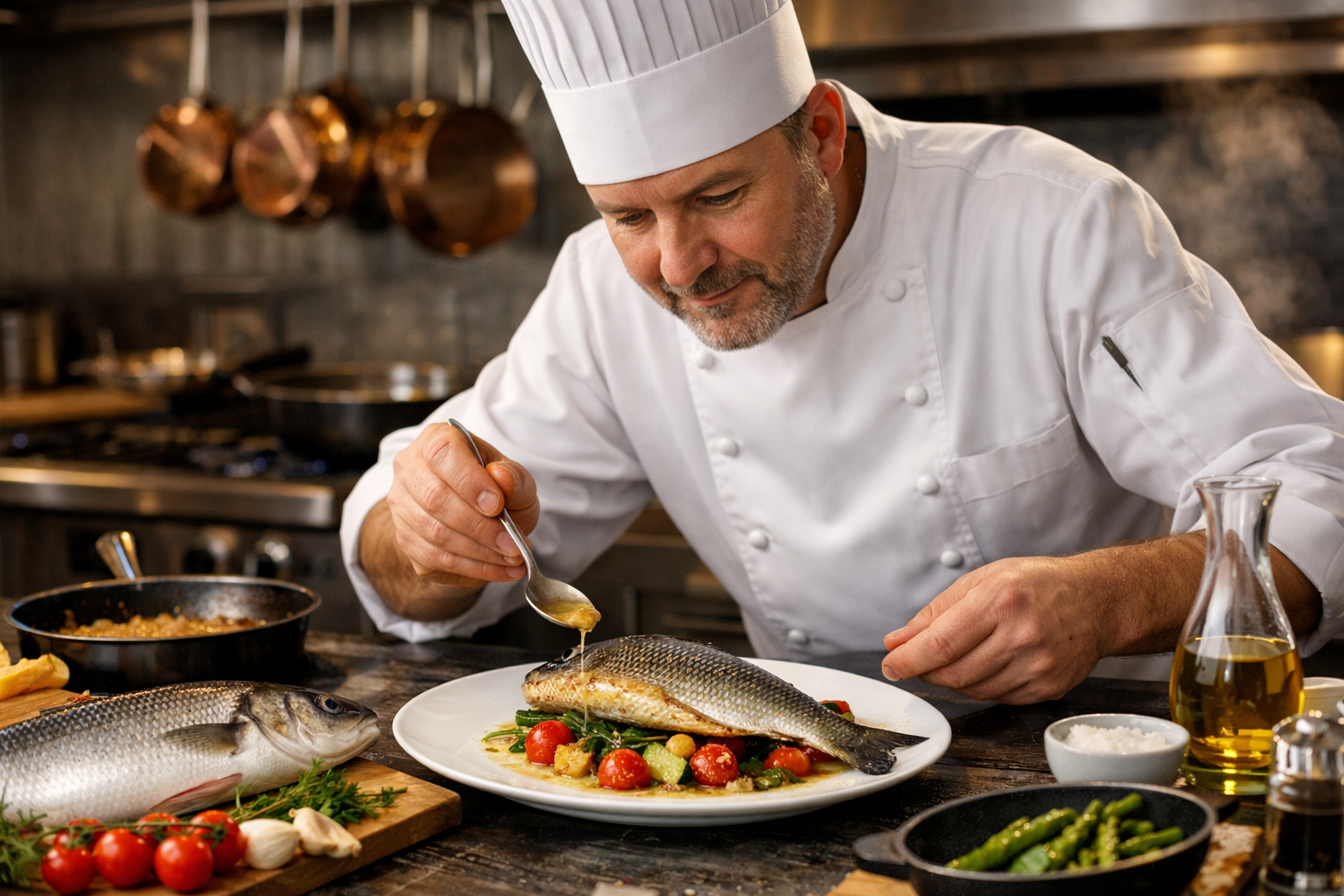 Réussir la recette du poisson bar pour une chair nacrée Réussissez votre recette du poisson bar au four avec une chair nacrée. Suivez nos conseils de cuisson et d'assaisonnement pour un plat sain et savoureux.