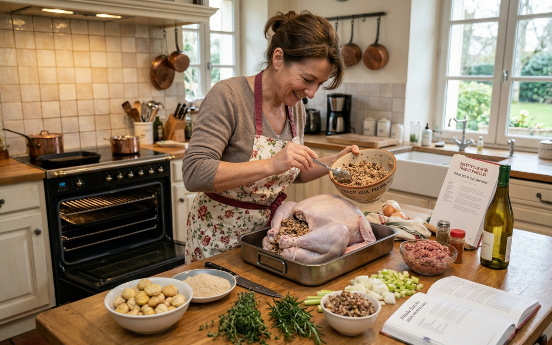 Dinde farcie au marron : le secret d&rsquo;une chair fondante