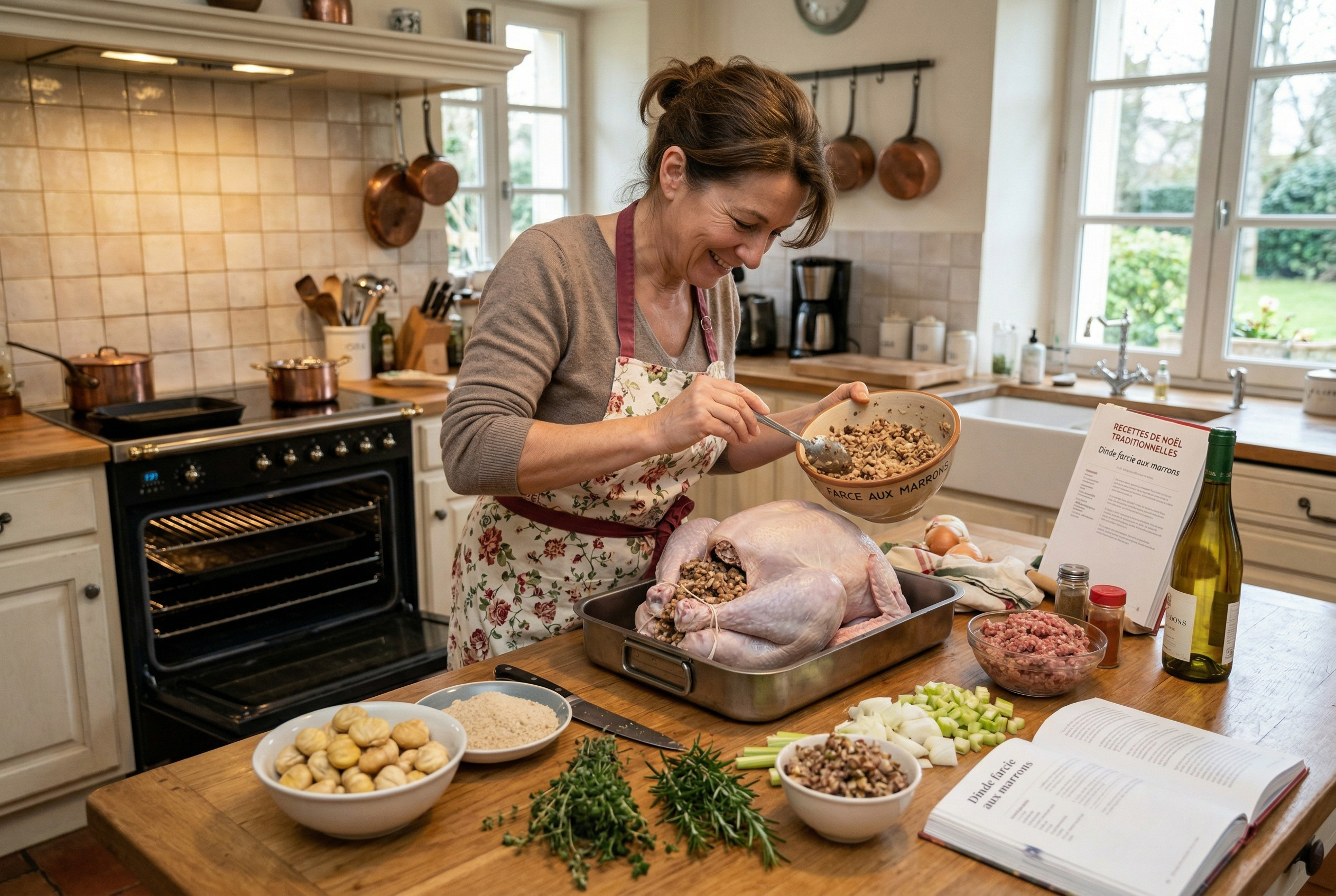 Dinde farcie au marron : le secret d’une chair fondante Réussissez votre dinde farcie au marron grâce à notre guide 2026. Maîtrisez la farce au cognac et la cuisson par paliers pour une chair fondante.