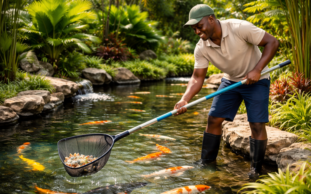 Nettoyer le fond d&rsquo;un bassin à poisson : l&rsquo;art de la clarté