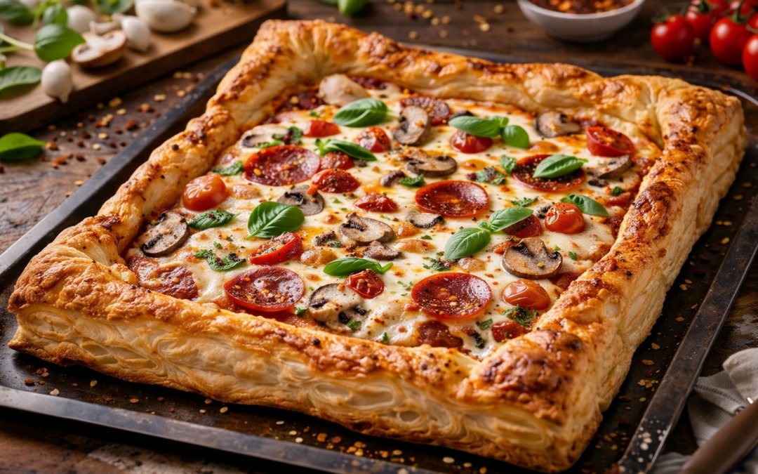 Pizza avec une pâte feuilletée : le secret du croustillant