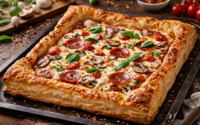 Pizza avec une pâte feuilletée : le secret du croustillant