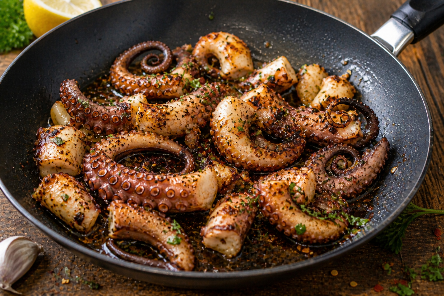 Sublimez votre tentacule d'encornet à la poêle : maîtrisez le secret d'une chair tendre et d'un saisissage doré pour une excellence culinaire en 2026.