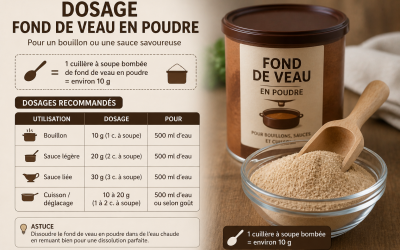 Dosage fond de veau en poudre : Maîtrise et excellence 2026