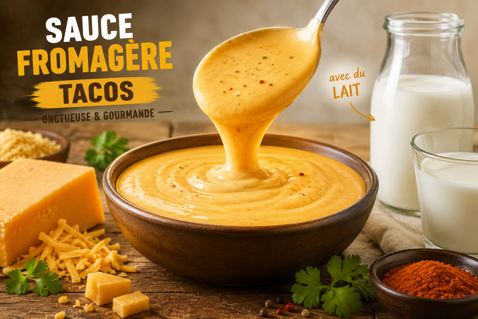 Maîtrisez l'art de la sauce fromagère tacos avec du lait en 2026. Fusionnez cheddar et emmental pour une onctuosité absolue. Suivez notre guide expert !