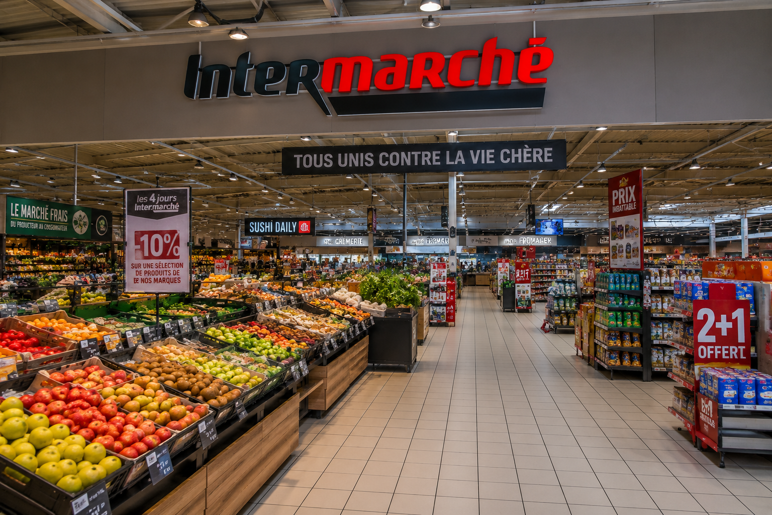 Intermarché Trégunc : l’art de maîtriser vos courses Sublimez votre quotidien chez Intermarché Trégunc : maîtrisez votre budget avec nos produits locaux et profitez d'un Drive expert. Cliquez pour l'excellence !
