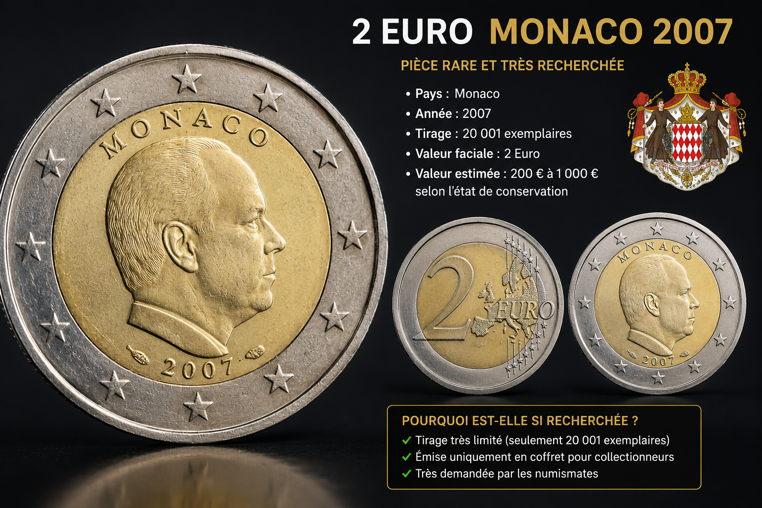 Découvrez le secret d'une piece 2 euros rare : de la Grace Kelly 2007 aux erreurs de frappe. Maîtrisez l'art d'identifier ces trésors et leur valeur.