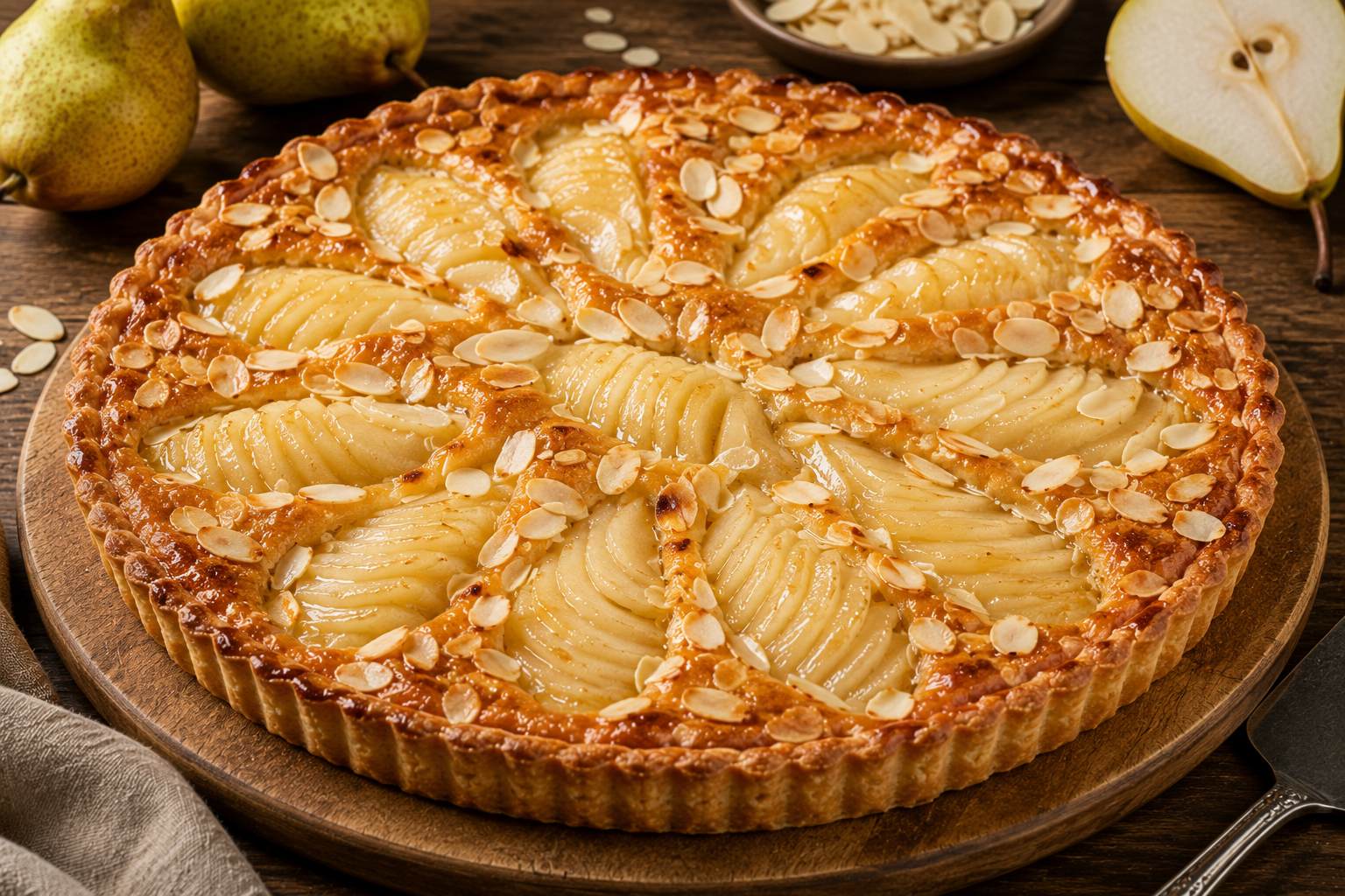 Réussissez votre tarte aux poire et amande : maîtrisez la crème Bourdaloue et le fonçage de la pâte sablée pour un dessert d'expert dès ce soir.