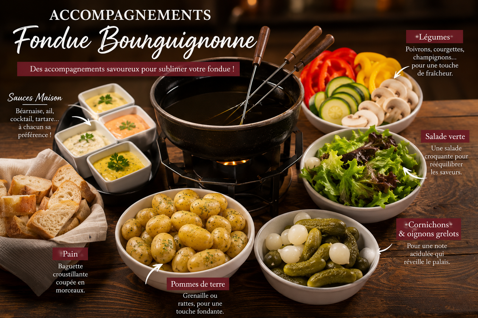 Sublimez votre accompagnement fondue bourguignonne : maîtrisez l'art des sauces onctueuses et des légumes rôtis pour un rituel gourmand parfait en 2026.