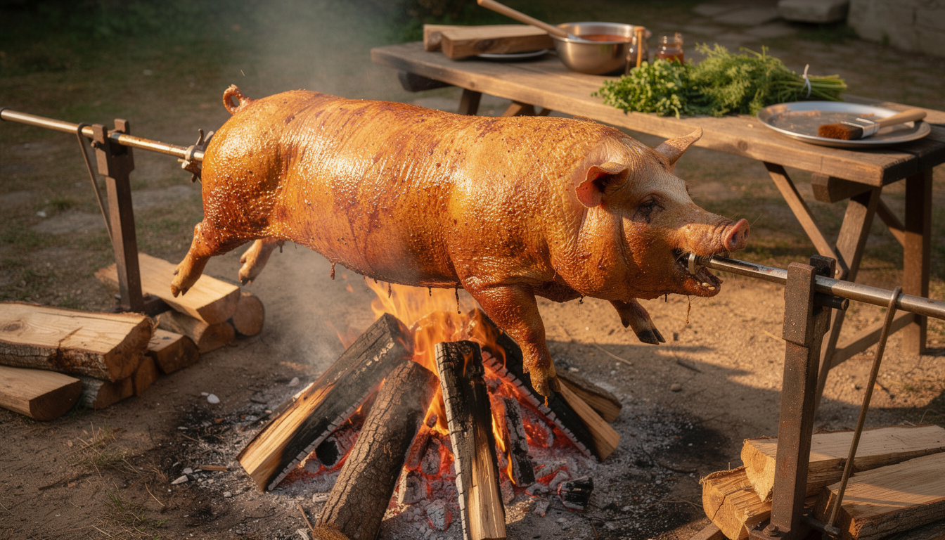 découvrez les techniques et astuces incontournables pour réussir la cuisson parfaite d'un cochon à la broche, du choix de la viande à la maîtrise du feu.