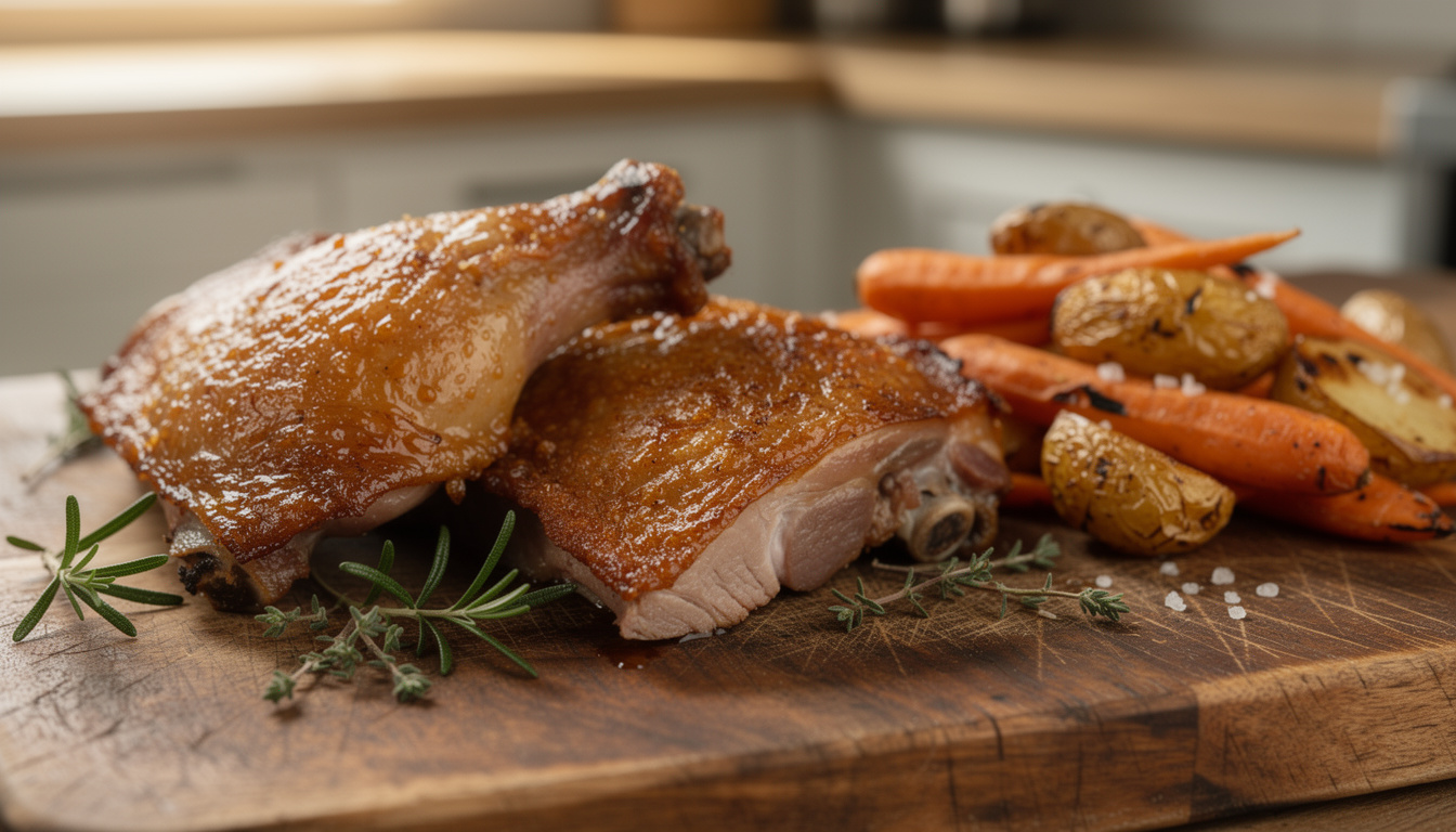découvrez une recette rapide et savoureuse de cuisses de canard préparées à l'air fryer pour un plat croustillant et délicieux en un rien de temps.