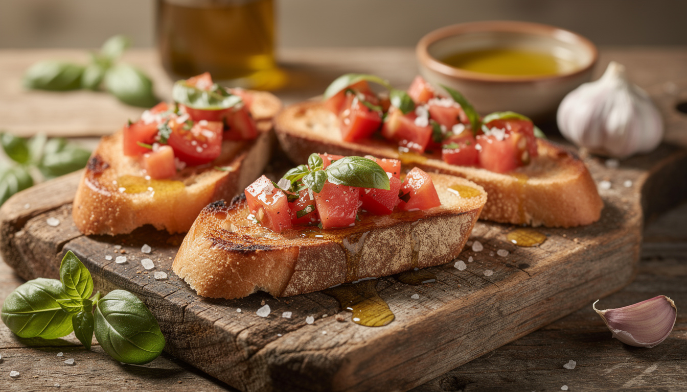 découvrez une recette simple et authentique pour préparer une bruschetta délicieuse, parfaite pour un apéritif gourmand et facile à réaliser.